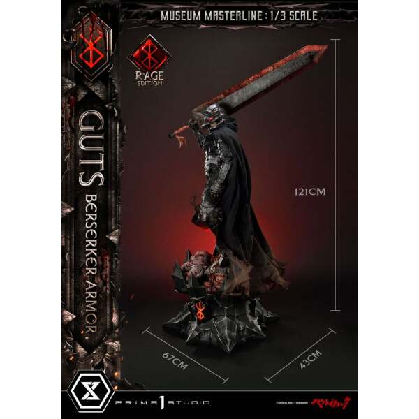 Estatua Guts Berserker Armor Rage Edition Berserk Museum Masterline 1/3 121 cm - Collector4u.com