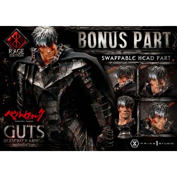 Estatua Guts Berserker Armor Rage Edition Deluxe Bonus Version Berserk Museum Masterline 1/3 121 cm - Collector4u.com