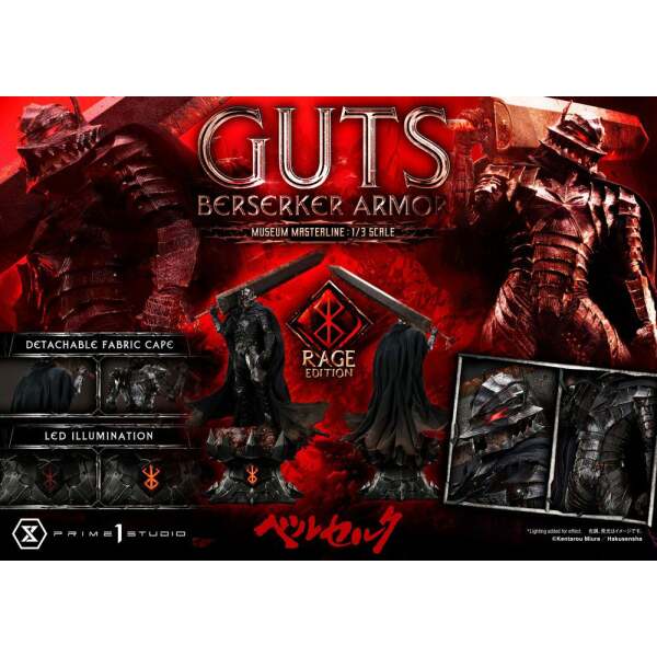 Estatua Guts Berserker Armor Rage Edition Berserk Museum Masterline 1/3 121 cm - Collector4u.com