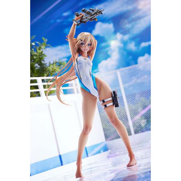 Estatua Kouhai chan of the Swim Club Blue Line Swimsuit Ver Arms Note PVC 1/7 29 cm