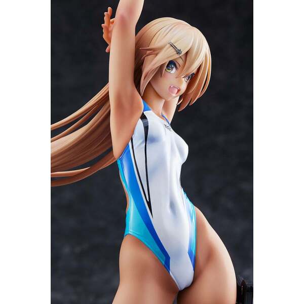 Estatua Kouhai chan of the Swim Club Blue Line Swimsuit Ver Arms Note PVC 1/7 29 cm