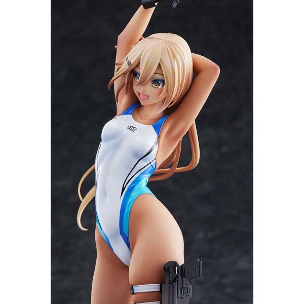 Estatua Kouhai chan of the Swim Club Blue Line Swimsuit Ver Arms Note PVC 1/7 29 cm