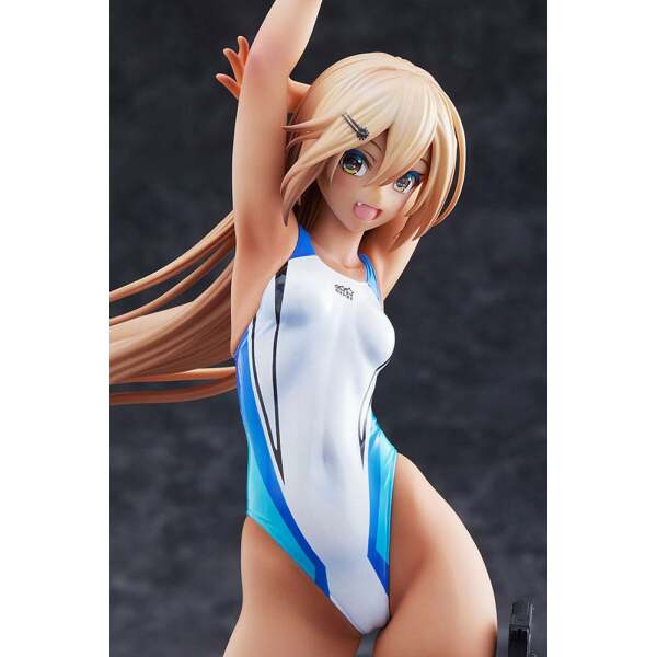 Estatua Kouhai chan of the Swim Club Blue Line Swimsuit Ver Arms Note PVC 1/7 29 cm