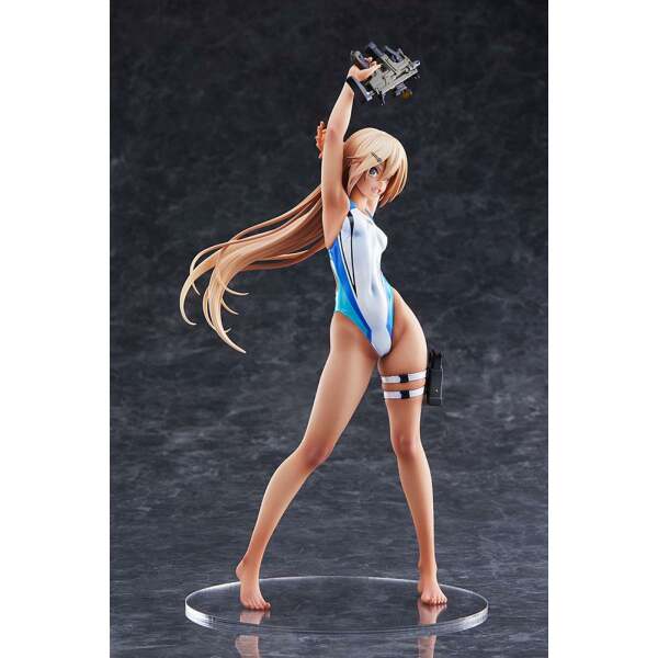 Estatua Kouhai chan of the Swim Club Blue Line Swimsuit Ver Arms Note PVC 1/7 29 cm