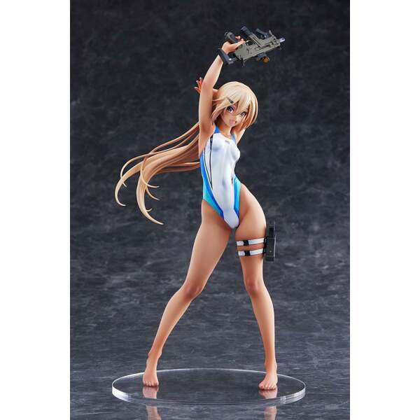 Estatua Kouhai Chan Of The Swim Club Blue Line Swimsuit Ver Arms Note Pvc 1 7 29 Cm