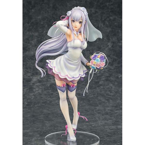 Estatua PVC 1/7 Emilia Wedding Re:ZERO -Starting Life in Another World- Ver. 25 cm - Collector4u.com