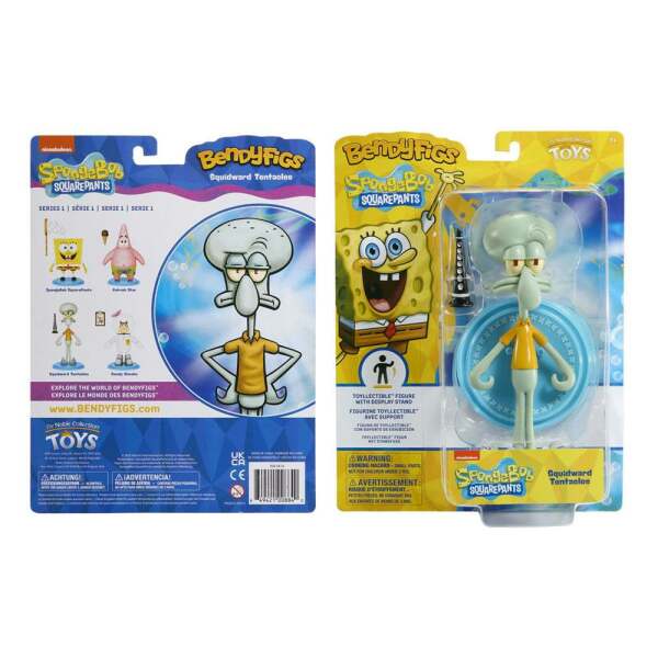 Figura Squidward Calamardo Bob Esponja Maleable Bendyfigs 18 cm - Collector4u.com