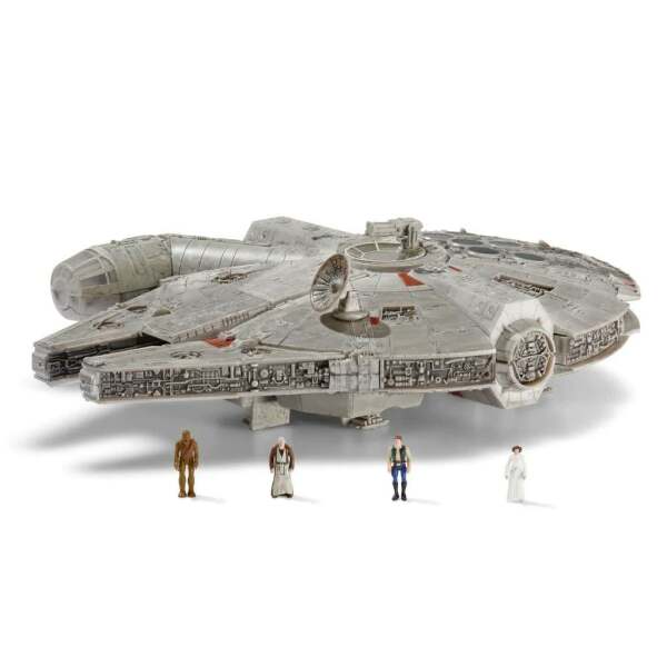 Vehiculo Con Figuras Millennium Falcon Star Wars Micro Galaxy Squadron Feature 22 Cm