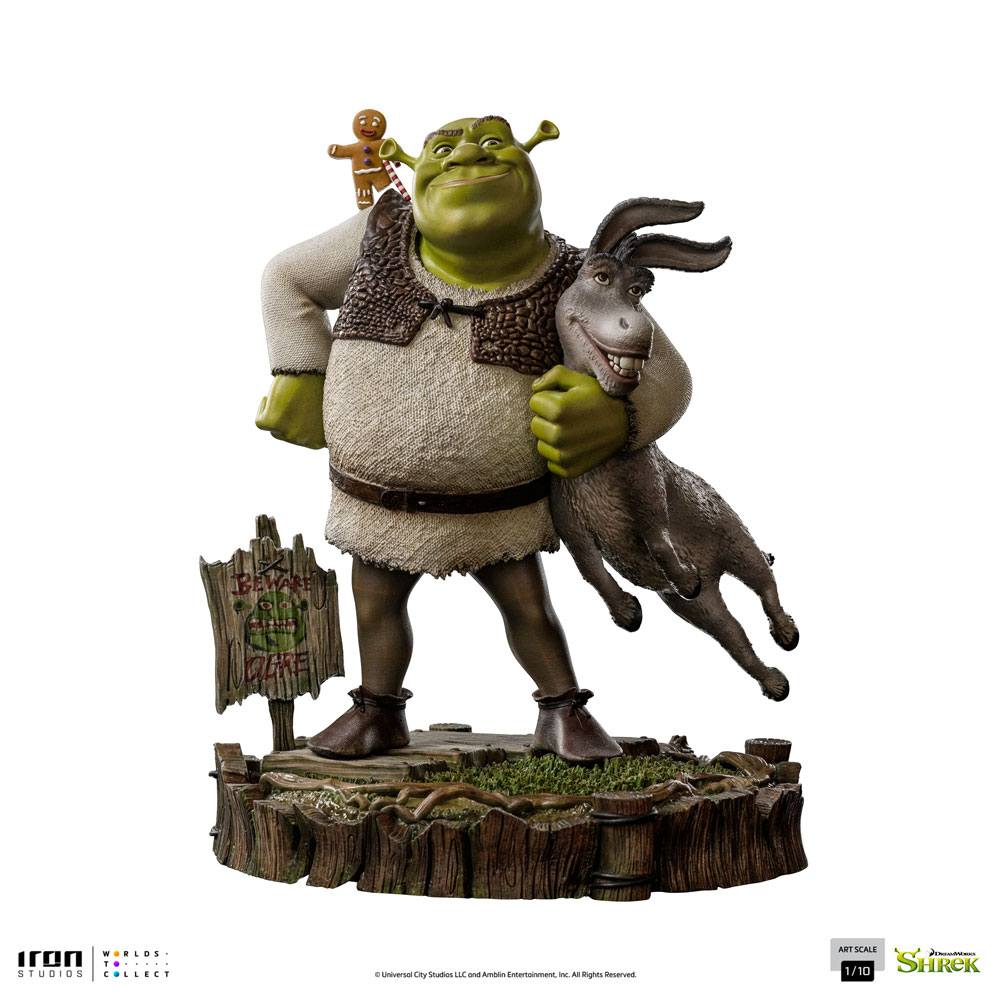 Estatua 1/10 Deluxe Art Scale Shrek, Donkey and The Gingerbread Man Shrek 26 cm