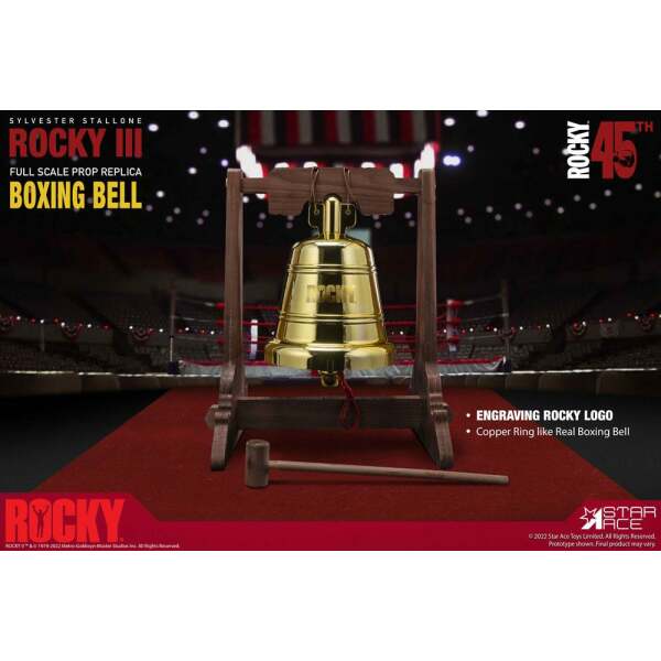 Réplica 1/1 Boxing Bell Rocky III 30 cm - Collector4u.com