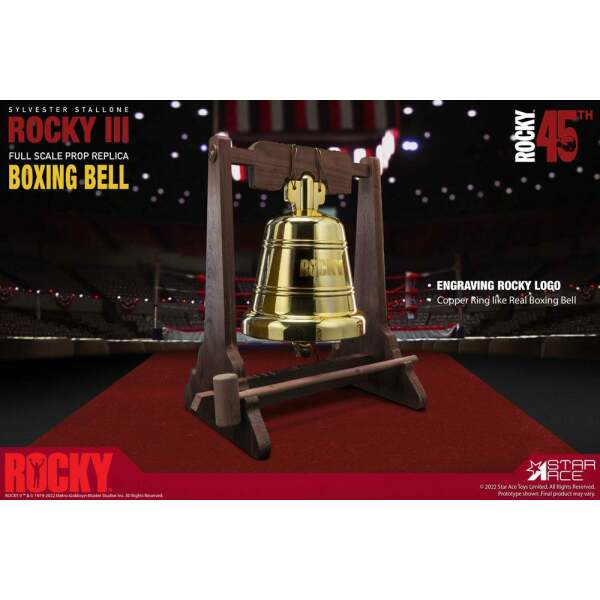 Réplica 1/1 Boxing Bell Rocky III 30 cm - Collector4u.com