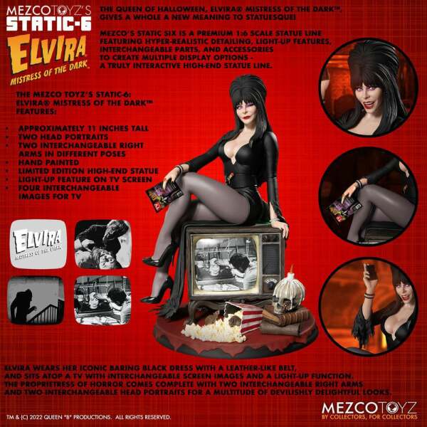 Estatua 1/6 PVC Static-6 Elvira Elvira Mistress of the Dark 42 cm - Collector4u.com