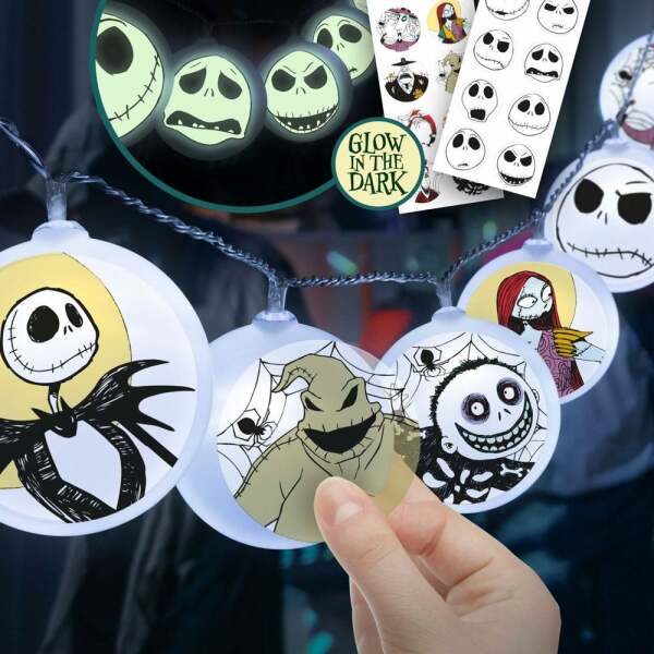 Cadena de luces con pegatinas Nightmare Before Christmas - Collector4u.com