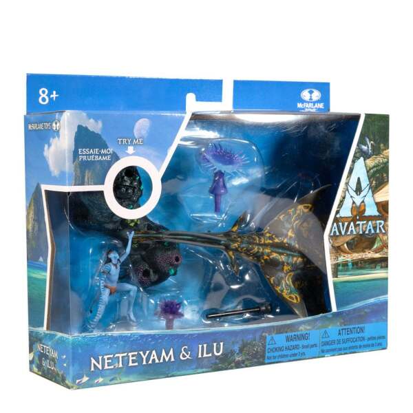 Figuras Deluxe Medium Neteyam y Ilu Avatar el sentido del agua - Collector4u.com