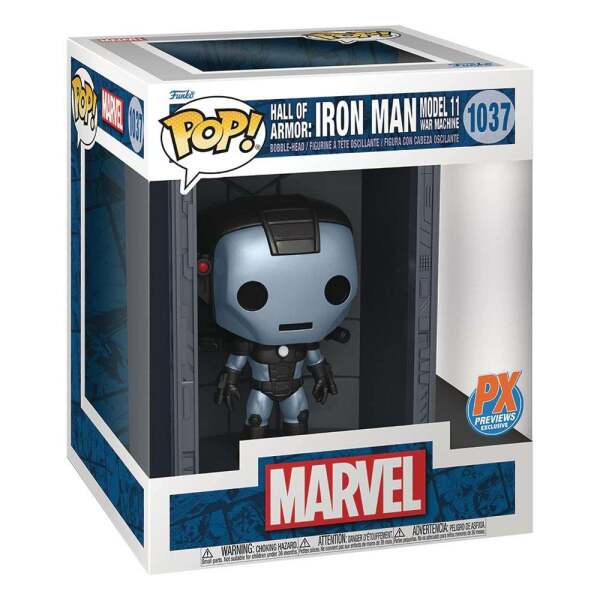 Funko Hall of Armor Iron Man Model 11 War Machine Marvel POP! Deluxe Vinyl Figura PX Exclusive 9 cm - Collector4u.com