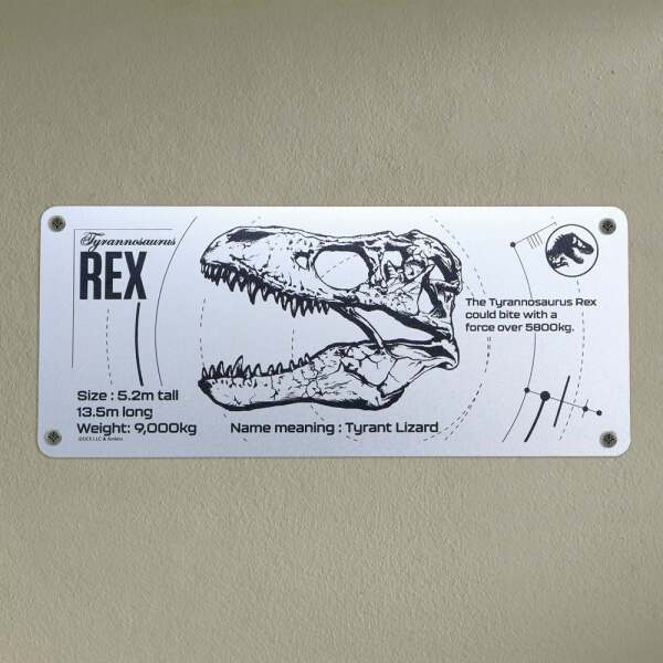Placa de Chapa T-Rex Schematic Parque Jurásico - Collector4u.com