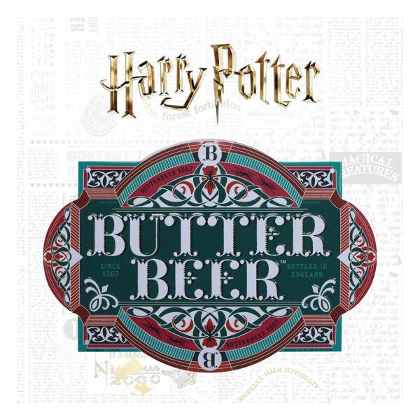 Placa de Chapa Butter Beer Harry Potter - Collector4u.com