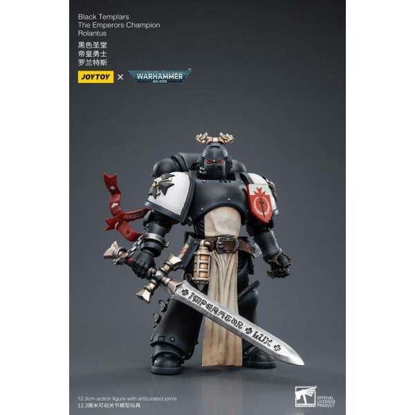 Figura Black Templars The Emperors Champion Rolantus Warhammer 40k 1/18 12 cm - Collector4u.com