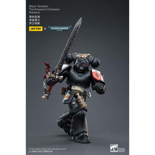 Figura Black Templars The Emperors Champion Rolantus Warhammer 40k 1/18 12 cm - Collector4u.com