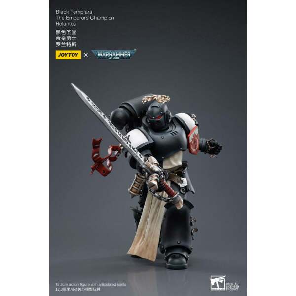 Figura Black Templars The Emperors Champion Rolantus Warhammer 40k 1/18 12 cm - Collector4u.com