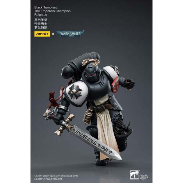 Figura Black Templars The Emperors Champion Rolantus Warhammer 40k 1/18 12 cm - Collector4u.com