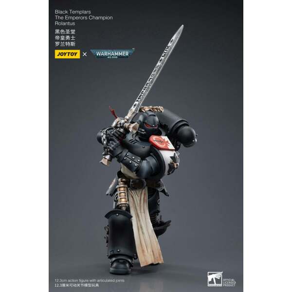 Figura Black Templars The Emperors Champion Rolantus Warhammer 40k 1/18 12 cm - Collector4u.com