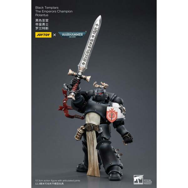 Figura Black Templars The Emperors Champion Rolantus Warhammer 40k 1/18 12 cm - Collector4u.com