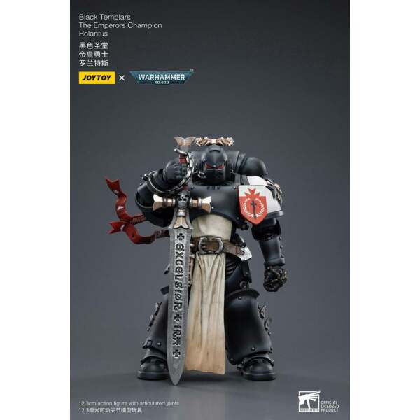 Figura Black Templars The Emperors Champion Rolantus Warhammer 40k 1/18 12 cm - Collector4u.com