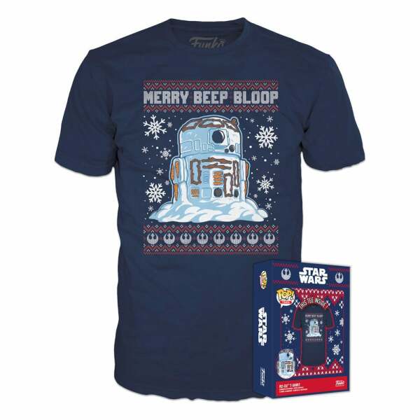 Camiseta R2 D2 Snowman talla S Star Wars Holiday POP! Tees