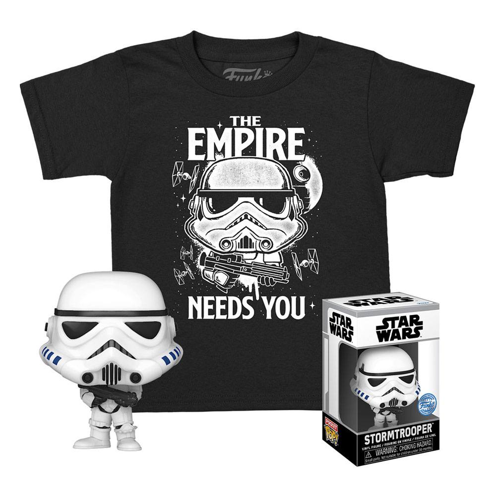 Set de Minifigura y Camiseta Stormtrooper KD talla L Star Wars POP! & Tee