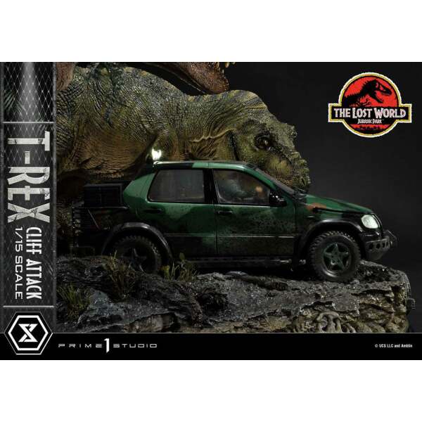 Estatua T Rex Cliff Attack Bonus Version Jurassic World The Lost World 1/15 53 cm - Collector4u.com