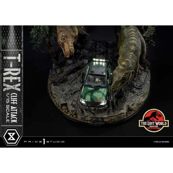 Estatua T Rex Cliff Attack Bonus Version Jurassic World The Lost World 1/15 53 cm - Collector4u.com