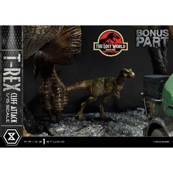 Estatua T Rex Cliff Attack Bonus Version Jurassic World The Lost World 1/15 53 cm - Collector4u.com