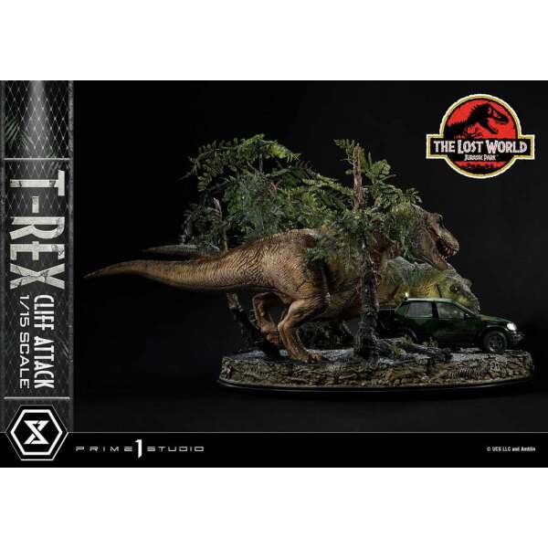 Estatua T Rex Cliff Attack Bonus Version Jurassic World The Lost World 1/15 53 cm - Collector4u.com