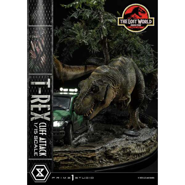 Estatua T Rex Cliff Attack Jurassic World The Lost World 1/15 53 cm - Collector4u.com