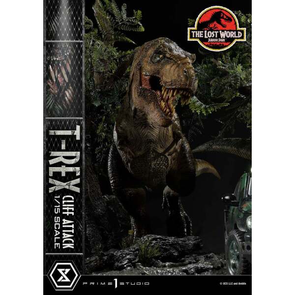 Estatua T Rex Cliff Attack Jurassic World The Lost World 1/15 53 cm - Collector4u.com