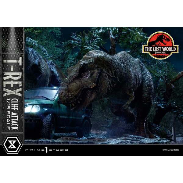 Estatua T Rex Cliff Attack Jurassic World The Lost World 1/15 53 cm - Collector4u.com