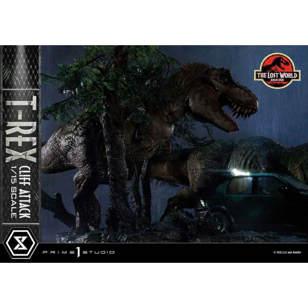 Estatua T Rex Cliff Attack Jurassic World The Lost World 1/15 53 cm - Collector4u.com