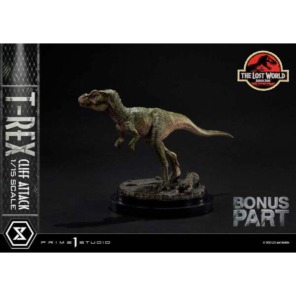 Estatua T Rex Cliff Attack Bonus Version Jurassic World The Lost World 1/15 53 cm - Collector4u.com