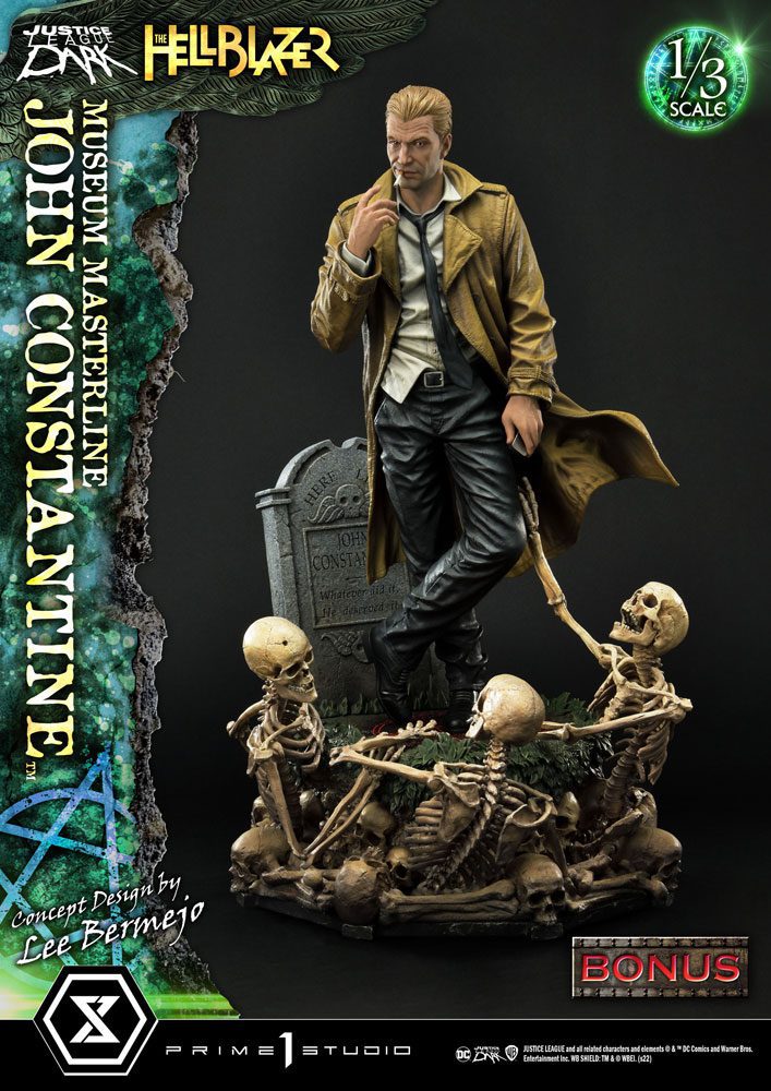 DC Comics Estatua Museum Masterline 1/3 John Constantine Deluxe Bonus Version Concept Design by Lee Bermejo 79 cm