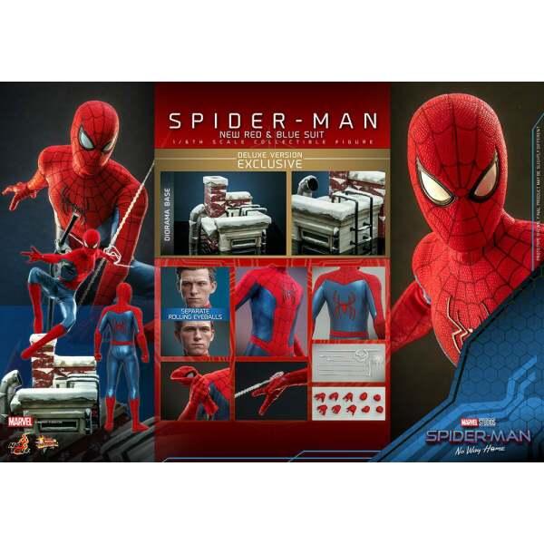 Figura Spiderman New Red and Blue Suit Deluxe Version Spider-Man: No Way Home Movie Masterpiece 1/6 28 cm - Collector4u.com