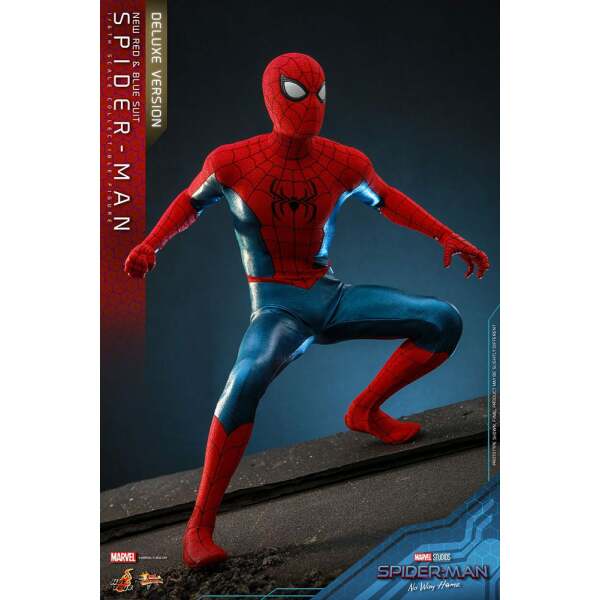 Figura Spiderman New Red and Blue Suit Deluxe Version Spider-Man: No Way Home Movie Masterpiece 1/6 28 cm - Collector4u.com