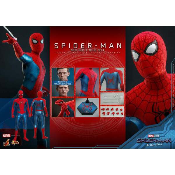 Figura Spiderman New Red and Blue Suit Spider-Man: No Way Home Movie Masterpiece 1/6 28 cm - Collector4u.com