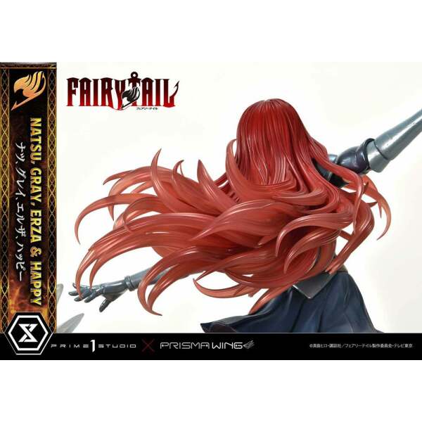 Estatua Natsu Gray Erza Happy Deluxe Bonus Version Fairy Tail PVC 1/7 57 cm - Collector4u.com