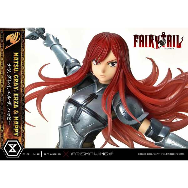 Estatua Natsu Gray Erza Happy Deluxe Bonus Version Fairy Tail PVC 1/7 57 cm - Collector4u.com