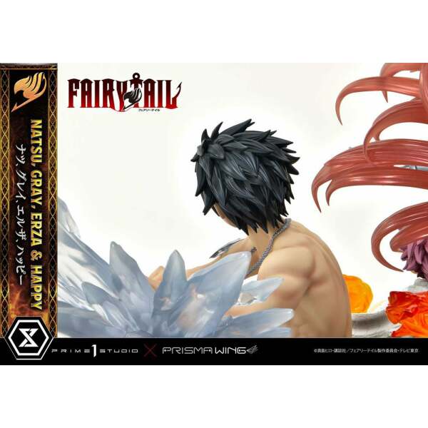 Estatua Natsu Gray Erza Happy Deluxe Bonus Version Fairy Tail PVC 1/7 57 cm - Collector4u.com