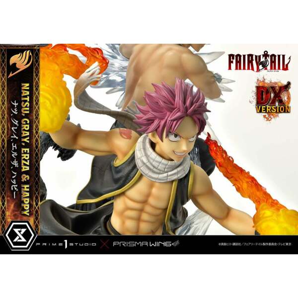 Estatua Natsu Gray Erza Happy Deluxe Bonus Version Fairy Tail PVC 1/7 57 cm - Collector4u.com