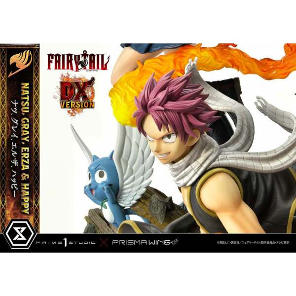 Estatua Natsu Gray Erza Happy Deluxe Bonus Version Fairy Tail PVC 1/7 57 cm - Collector4u.com