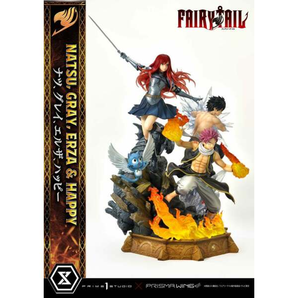 Estatua Natsu Gray Erza Happy Fairy Tail PVC 1/7 57 cm - Collector4u.com