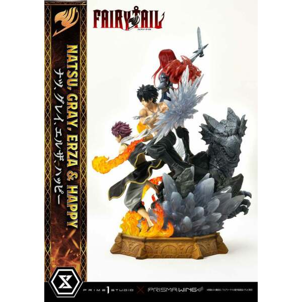 Estatua Natsu Gray Erza Happy Fairy Tail PVC 1/7 57 cm - Collector4u.com